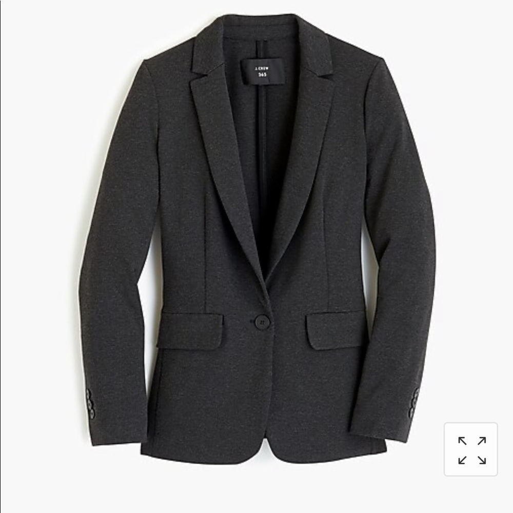 Petite single-button blazer in eco ponte